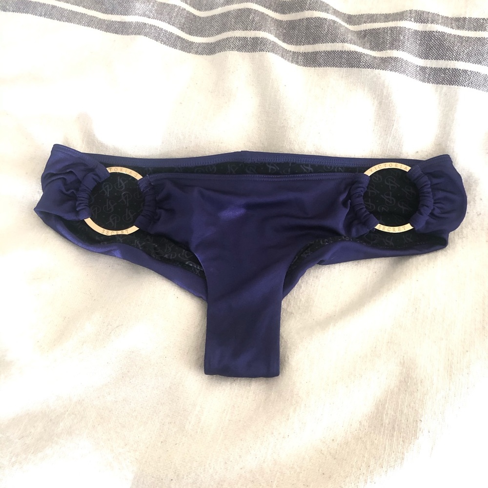 Navy VS cheeky ring bikini bottoms